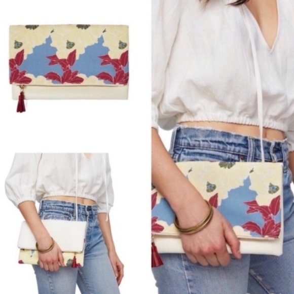 Rachel Pally Handbags - Rachel Pally Floral Reversible Fold Over Clutch
